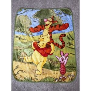 Disney Winnie the Pooh Tigger & Piglet Soft Plush Throw Blanket 49x40" 2012